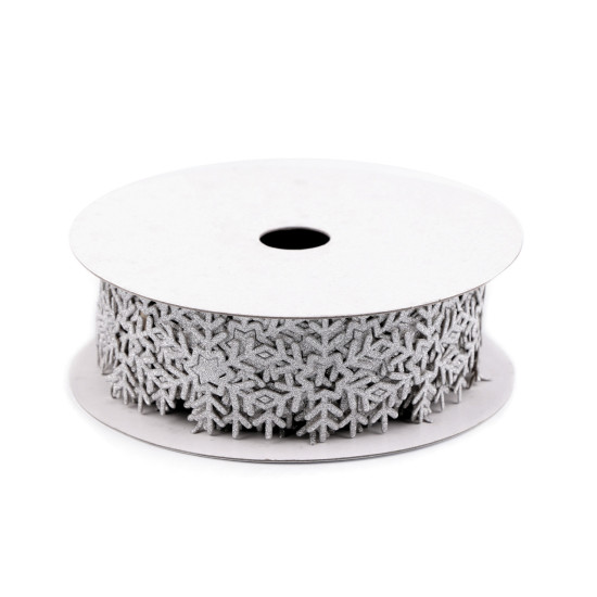 Bandă decorativă autoadezivă fulgi de zăpadă, lățime 24 mm - Auriu deschis (1 Metru) Bandă decorativă autoadezivă fulgi de zăpadă, lățime 24 mm - Auriu deschis (1 Metru)