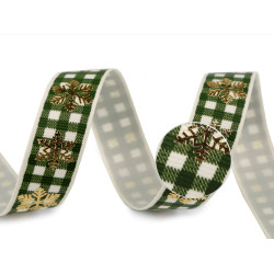 Panglică ripsată latime 16 mm - Verde (21 Metri)