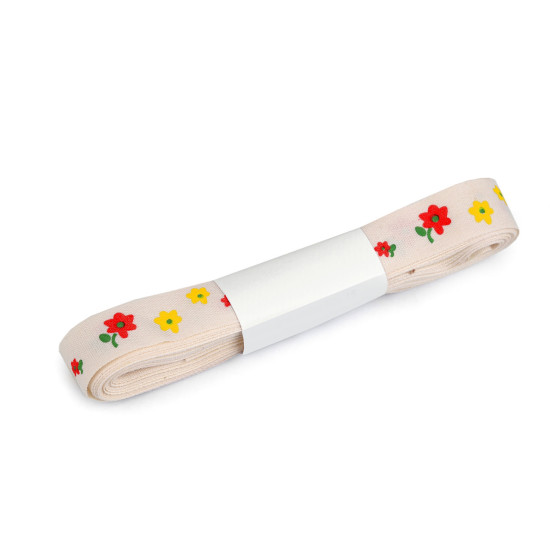 Panglică din bumbac lățime 15 mm - Ecru deschis (20 Metri) Panglică din bumbac lățime 15 mm - Ecru deschis (20 Metri)
