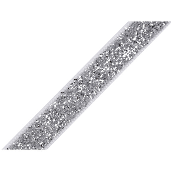 Panglică din catifea lurex lățime 10 mm - Roșu (1 Metru) Panglică din catifea lurex lățime 10 mm - Roșu (1 Metru)