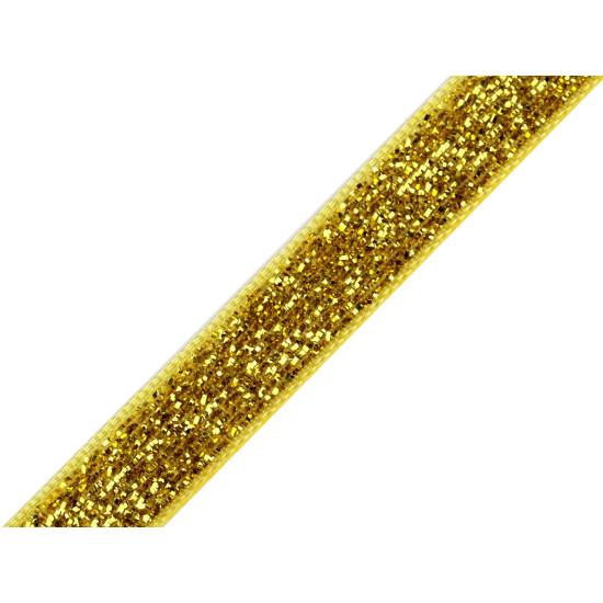 Panglică din catifea lurex lățime 10 mm - Roșu (1 Metru) Panglică din catifea lurex lățime 10 mm - Roșu (1 Metru)