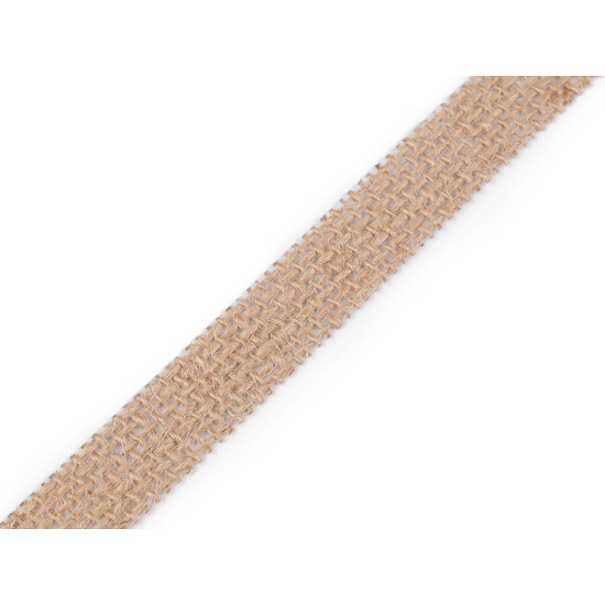 Panglică de iută lățime 10 și 15 mm - Ecru natural (1 Metru) Panglică de iută lățime 10 și 15 mm - Ecru natural (1 Metru)