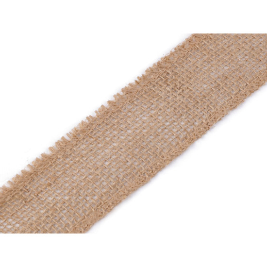 Panglica de iuta latime 40 mm - Ecru natural (1 Metru)