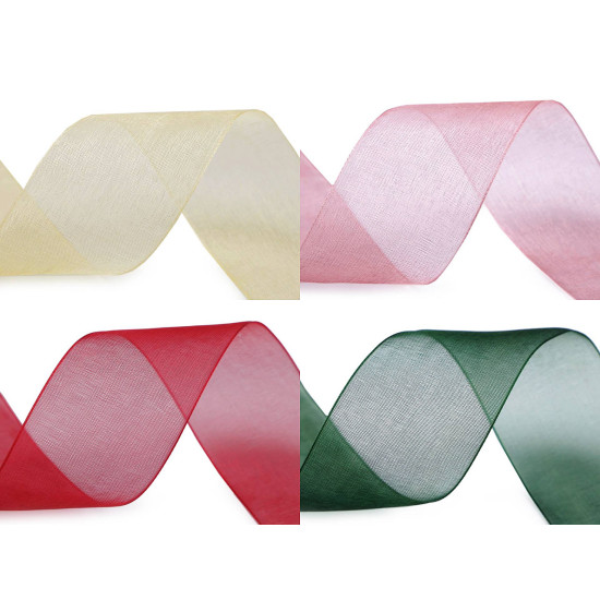 Panglica organza latime 38 mm - Verde închis (50 Metri) Panglica organza latime 38 mm - Verde închis (50 Metri)