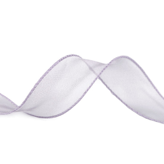Panglică din organza cu luciu perlat, lățime 40 mm - Mov lavandă (1 Metru) Panglică din organza cu luciu perlat, lățime 40 mm - Mov lavandă (1 Metru)