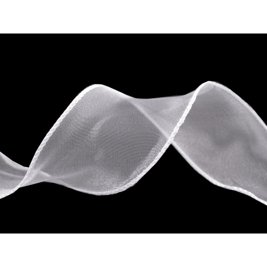 Panglică din organza cu luciu perlat, lățime 55 mm - Roz pudrat (1 Metru) Panglică din organza cu luciu perlat, lățime 55 mm - Roz pudrat (1 Metru)