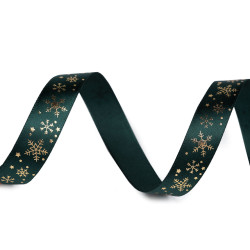 Panglică din satin de crăciun 15 mm - Verde xmas (45 Metri)