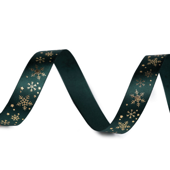 Panglică din satin de crăciun 15 mm - Verde xmas (5 Metri) Panglică din satin de crăciun 15 mm - Verde xmas (5 Metri)