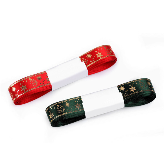 Panglică din satin de crăciun 15 mm - Verde închis (90 Metri) Panglică din satin de crăciun 15 mm - Verde închis (90 Metri)