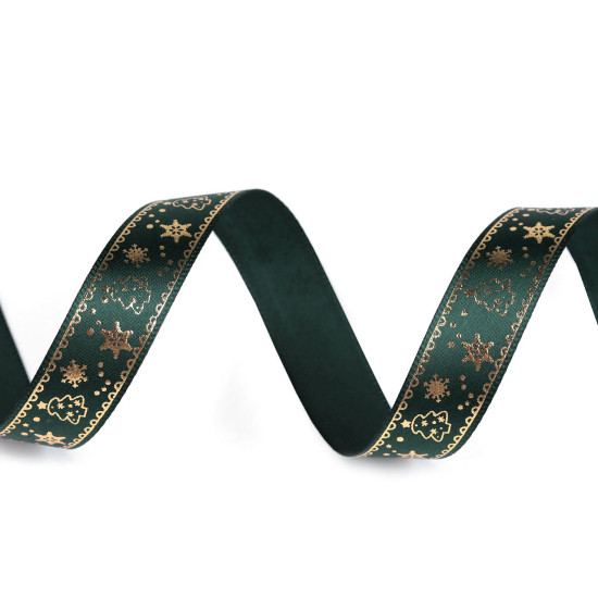 Panglică din satin de crăciun 15 mm - Verde închis (90 Metri) Panglică din satin de crăciun 15 mm - Verde închis (90 Metri)