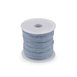Panglica de iuta latime 6 mm - Albastru deschis (20 Metri)