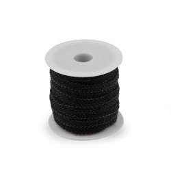 Panglica de iuta latime 6 mm - Negru (20 Metri)