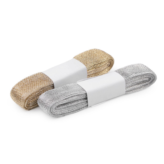 Panglică decorativă cu lurex 20 mm - Argintiu (50 Metri) Panglică decorativă cu lurex 20 mm - Argintiu (50 Metri)