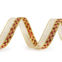 Panglica cu lurex latime 15 mm - Auriu (1 Metru)