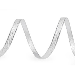 Panglica brocart cu lurex latime 6 mm - Argintiu (1 Metru)