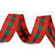 Panglica in carouri cu lurex latime 25 mm - Roșu (1 Metru) Panglica in carouri cu lurex latime 25 mm - Roșu (1 Metru)