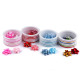 Set panglici folii cu rozete - Albastru deschis (5 Seturi) Set panglici folii cu rozete - Albastru deschis (5 Seturi)