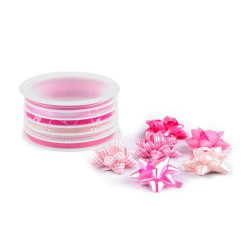 Set panglici folii cu rozete - Roz (1 Set)