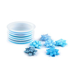 Set panglici folii cu rozete - Albastru deschis (1 Set)
