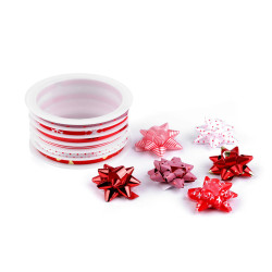 Set panglici folii cu rozete - Roșu (1 Set)