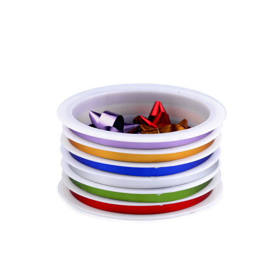 Set panglici folii cu rozete - Albastru deschis (5 Seturi) Set panglici folii cu rozete - Albastru deschis (5 Seturi)