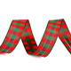 Panglica in carouri cu lurex latime 15 mm - Roșu (1 Metru) Panglica in carouri cu lurex latime 15 mm - Roșu (1 Metru)