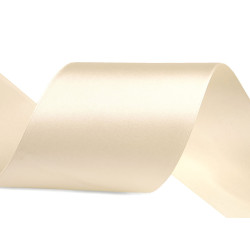 Panglica satinata latime 73 mm - Crem deschis (1 Metru)