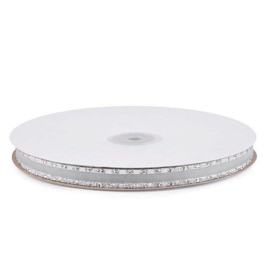 Panglica cu lurex latime 11 mm - Argintiu (45 Metri) Panglica cu lurex latime 11 mm - Argintiu (45 Metri)
