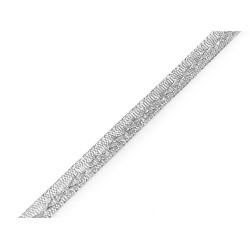 Panglica lurex latime 13 mm - Argintiu (1 Metru)