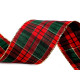 Panglica in carouri cu lurex latime 38 mm - Verde (45 Metri) Panglica in carouri cu lurex latime 38 mm - Verde (45 Metri)