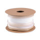 Panglica din organza cu luciu sidefat si lurex latime 50 mm - Alb (1 Metru) Panglica din organza cu luciu sidefat si lurex latime 50 mm - Alb (1 Metru)