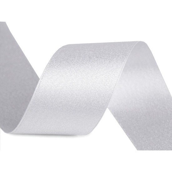 Panglică din satin cu luciu lurex, lățime 40 mm - Roz deschis (45 Metri) Panglică din satin cu luciu lurex, lățime 40 mm - Roz deschis (45 Metri)