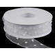 Panglica din organza cu buline tesute, latime 40 mm - Alb (90 Metri) Panglica din organza cu buline tesute, latime 40 mm - Alb (90 Metri)