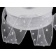 Panglica din organza cu buline tesute, latime 40 mm - Alb (90 Metri) Panglica din organza cu buline tesute, latime 40 mm - Alb (90 Metri)