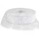Panglica din organza cu buline tesute, latime 40 mm - Alb (90 Metri) Panglica din organza cu buline tesute, latime 40 mm - Alb (90 Metri)