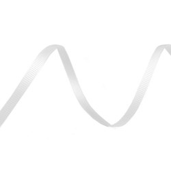 Panglică ripsată 5 mm - Alb (30 Metri)
