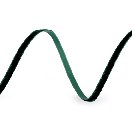 Panglica de catifea latime 3 mm - Verde închis (45 Metri) Panglica de catifea latime 3 mm - Verde închis (45 Metri)
