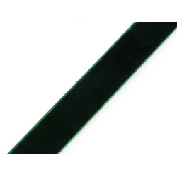 Panglica de catifea latime 25 mm - Verde închis (1 Metru)