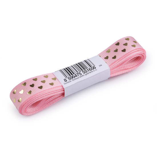 Panglică ripsată inimioare,15 mm - Crem deschis (5 Metri) Panglică ripsată inimioare,15 mm - Crem deschis (5 Metri)