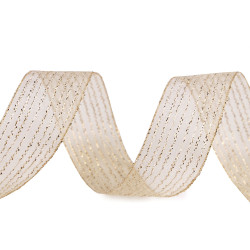 Panglica cu lurex latime 25 mm - Auriu deschis (10 Metri)