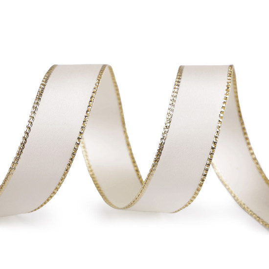 Panglică cu lurex și sârmă pe margine 24 mm - Auriu (20 Metri) Panglică cu lurex și sârmă pe margine 24 mm - Auriu (20 Metri)