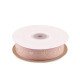 Panglica organza cu imprimeu metalic love, latime 25 mm - Alb (45 Metri) Panglica organza cu imprimeu metalic love, latime 25 mm - Alb (45 Metri)
