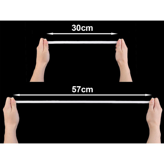 Elastic confecții, lățime 12 mm - Alb (300 Metri) Elastic confecții, lățime 12 mm - Alb (300 Metri)