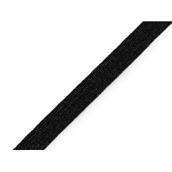 Elastic cu lurex, lățime 9 mm - Negru (15 Metri)