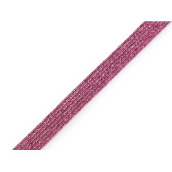 Elastic cu lurex, lățime 9 mm - Roz (15 Metri)