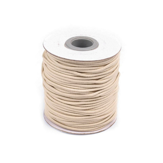 Elastic rotund, ø2 mm - Alb (300 Metri)