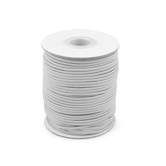 Elastic rotund, ø2 mm - Alb (300 Metri)