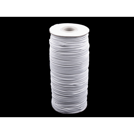 Elastic rotund, ø2 mm - Alb (300 Metri)