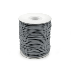 Elastic rotund, ø2 mm - Gri hematit (300 Metri)