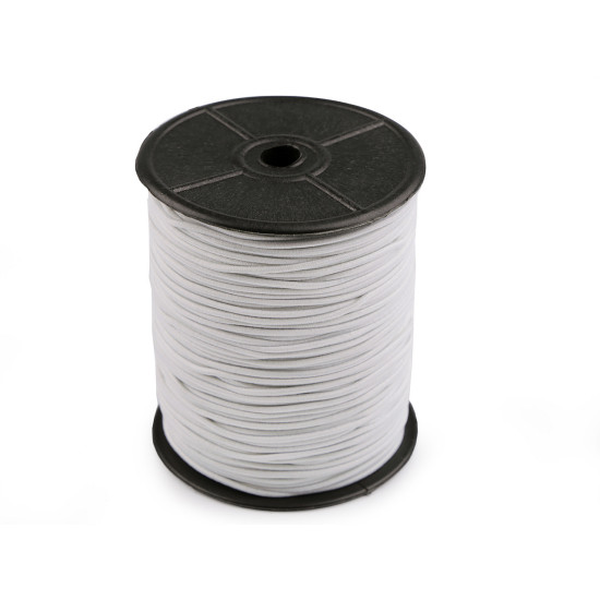 Elastic rotund, ø2 mm - Alb (300 Metri)